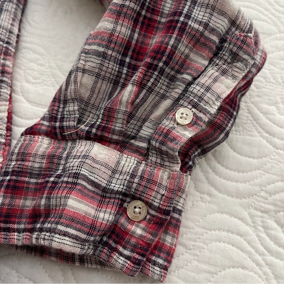 AEROPOSTALE Women’s Long Sleeve Plaid Lined Button Down Shirt L - Picture 9 of 15